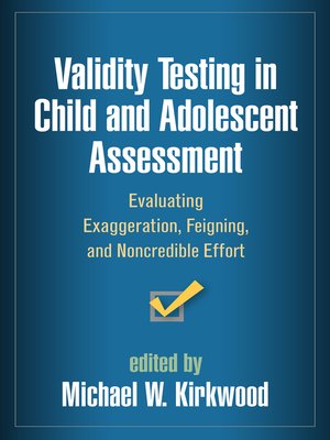 cover image of Validity Testing in Child and Adolescent Assessment